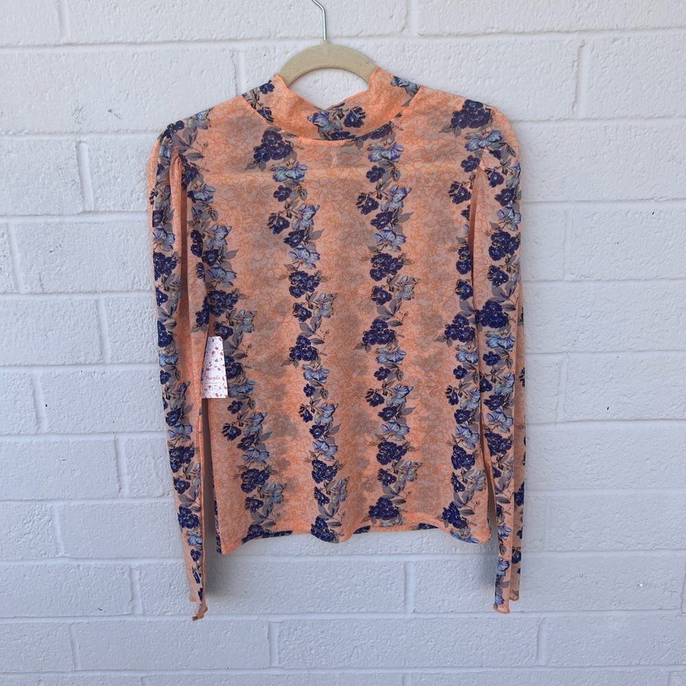 Free people amber floral knit top